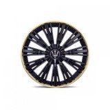 Set 4 Capace Roti ALM EVO Negru/Auriu 15 inch ABS Universal Compatibil Jante Otel