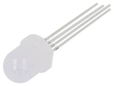 LED 8mm RGB Convex 30&deg; - Temperatura de Funcționare: -30&divide;85&deg;C, Nr. Term: 4