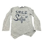 Bluza cu maneca lunga, culoarea gri , varsta 6 an