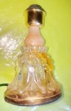 5989-Lampa picior sticla abajur mijloc onix cu culori schimbabile.