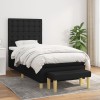 VidaXL Pat box spring cu saltea, negru, 100x200 cm, textil 3137455