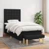 Pat box spring cu saltea, negru, 90x190 cm, textil GartenMobel Dekor, vidaXL