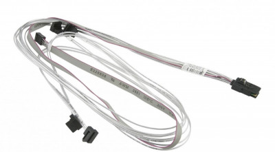 Cablu MiniSAS SFF-8087 la 4 SATA 75/75/90/90 CM 90grade foto