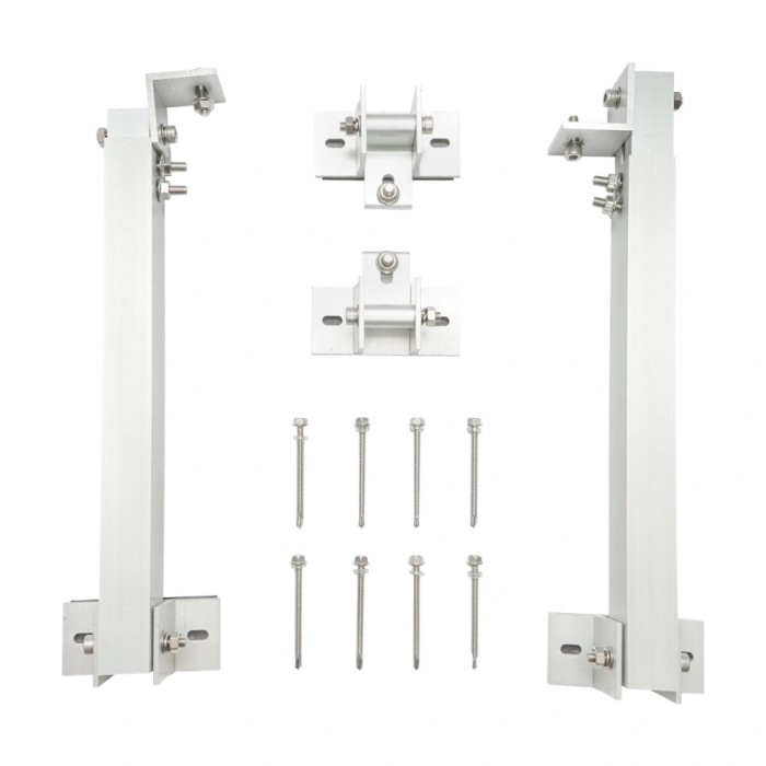 Set 2 picioare unghi reglabil 15-35 grade montaj panouri solare fotovoltaice, sistem A 20mm