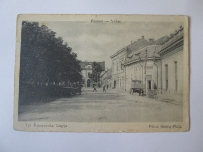 Rara! V&amp;icirc;rșeț/Vrșac-Banatul Sarbesc,Piata printul George,carte postala 1928 foto