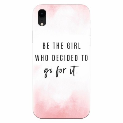 Husa silicon pentru Apple Iphone XR, Quotes Pink foto