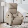 Fotoliu Masaj Rabatabil Electric cu Ridicare Gossi, Microfibra Taupe, Relaxare &amp; Confort, 75x89.5x103.5 cm