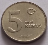 Turcia , 5 Kurus 2005