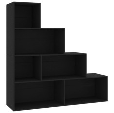Bibliotecă/Separator cameră, negru, 155x24x160 cm, PAL foto