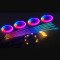 Set lumini auto ambientale, 18 piese, RGB, Bluetooth, aplicatie