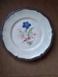 Lot 6 farfurii portelan Rosenthal,d&eacute;cor floral,manual,vezi descriere+foto