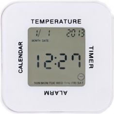 Ceas cu Alarma Setty Rotating HY523, Alb