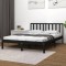 vidaXL Cadru de pat, negru, 200x200 cm, lemn masiv de pin 3105095