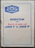 Instructiuni pentru masinile de spalat rufe Albalux 9 si Albalux 10