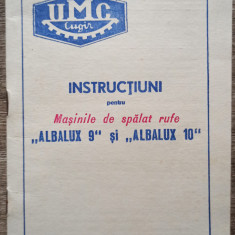 Instructiuni pentru masinile de spalat rufe Albalux 9 si Albalux 10