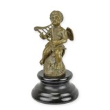 Ingeras cantand la harpa-statueta din bronz cu un soclu din marmura BF-2, Religie