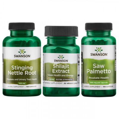 Tratament Eficient Prostata Prostatita cu Saw Palmetto - Stinging Nettle Root - Shilajit Mumio 1 set Swanson foto