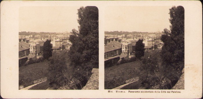 ST31N Roma, Panorama occidentale della Citta dal Palatino stereoscopic photo