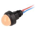Lampă de control LED portocalie &Oslash;13mm 12V