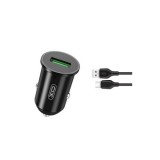 Incarcator auto Quick charge QC3.0 18W + cablu Micro USB Cod:XO-TZ12B Automotive TrustedCars, Oem