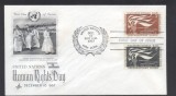 UN New York 1957 Human rights Mi.64-65 FDC UN.150