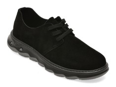 Pantofi EPICA negri, 80060, din piele intoarsa
