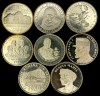 ROMANIA LOT 8 X 50 BANI 2015 2016 2017 2018 4 X 2019 necirculate din fisic UNC, Alama