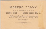 Moreno Talvy Manufactura engros Bucuresti strada Bacani 1921