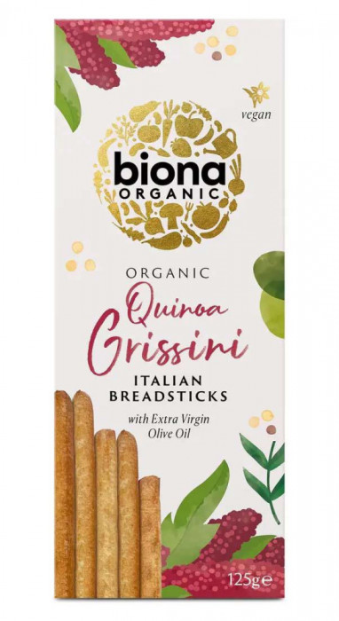 Grisine cu Quinoa si Ulei de Masline Eco 125 grame Biona