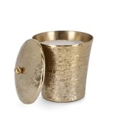 Cumpara ieftin Lumanare in borcan aluminiu auriu Lathe &Oslash;15x15h