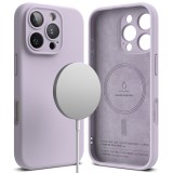 Husa pentru iphone 16 pro max - ringke silicone magnetic magsafe - lavender