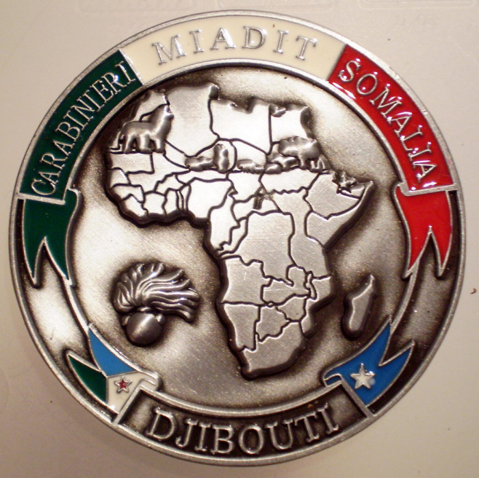 5.093 MEDALIE ITALIA AFRICA CARABINIERI MIADIT SOMALIA DJIBOUTI 50mm