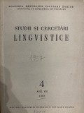 1957 Revista Studii si cercetari lingvistice Anul VIII / Nr 4 Academia RSR