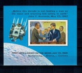 Ajman 1970 - Programul Apollo, primul om pe Luna, Armstrong - Aldrin - Collins, Kennedy, colita dantelata neuzata