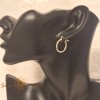 Cercei rotunzi SaraTremo placati cu aur 1.8 cm eleganta zilnica pentru femei
