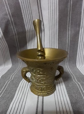 Mojar mic din bronz 7x8 cm foto
