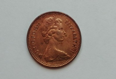 M3 C50 - Moneda foarte veche - Anglia - Half penny - 1974 foto