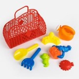 Set Cosulet cu Forme pentru Nisip si Accesorii, 8 piese, Rosu, CMCLASS
