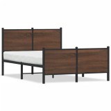 Cumpara ieftin Cadru pat metalic fara saltea, stejar maro, 120x190 cm