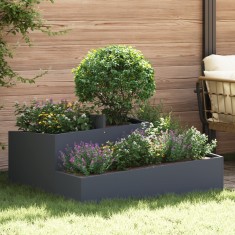 vidaXL Ghivece &amp; Plante Antracit Plastic Mare Ghiveci Metalic