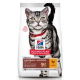 Hill&#039;s SP Hairball&amp;Indoor, Pui, hrană uscată pisici, limitareaghemurilor de blană, 10kg