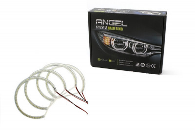 Kit Angel Eyes SMD pentru BMW E46 cu Far ZKW cu lupa si Cu Xenon din Fabrica () foto