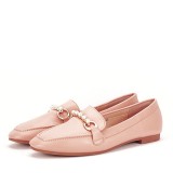 Mocasini roz cu perle Meredith M2