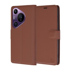 Husa Huawei Pura 70 Pro Techsuit Leather Folio, maro