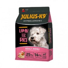 Julius K9 Adult, hrana uscata pentru caini, hipoalergenica, miel si orez, 12 kg
