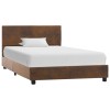 VidaXL Cadru de pat, maro, 90x200 cm, piele &icirc;ntoarsă ecologică