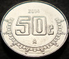 Moneda exotica 50 CENTAVOS - MEXIC, anul 2014 * cod 3669 = A.UNC, America Centrala si de Sud