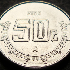Moneda exotica 50 CENTAVOS - MEXIC, anul 2014 * cod 3669 = A.UNC