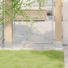 vidaXL Baze st&acirc;lp pătrate 4 buc Argintiu 141x141 mm Oțel galvanizat 42000016