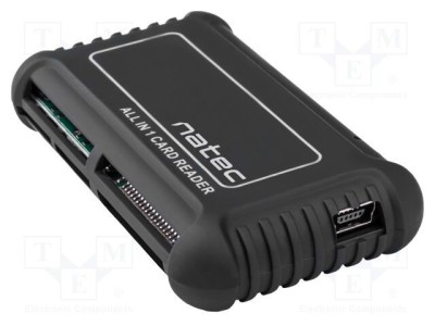 Cititor card memorie USB 2.0 NATEC negru USB B mini soclu foto